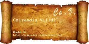 Csizmadia Villő névjegykártya